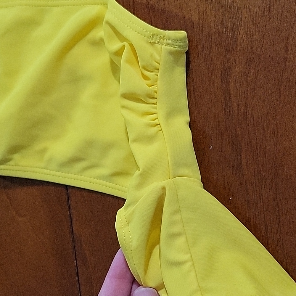 Donated-Swim Top Off the Shoulder Bright Yellow - Picture 14 of 14